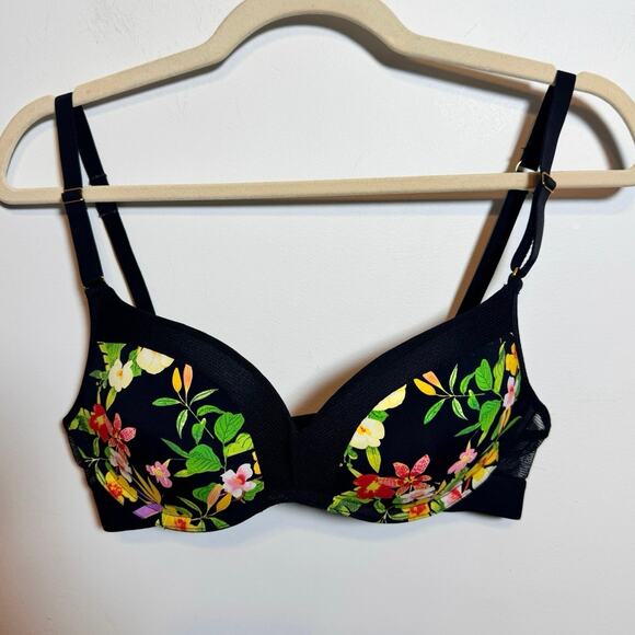 Lively Women's Size 34B Black Floral Print Lightly Lined Bra NWOT - Picture 1 of 9